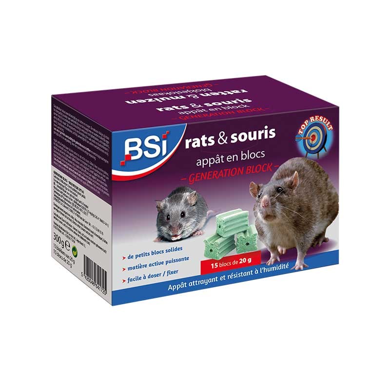 Bloc Appât Rats-Souris 12X20G - ACTO